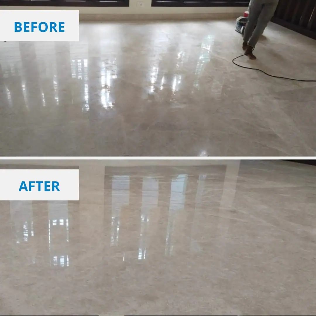 Marble Polishing Before and After - Clean Fanatics